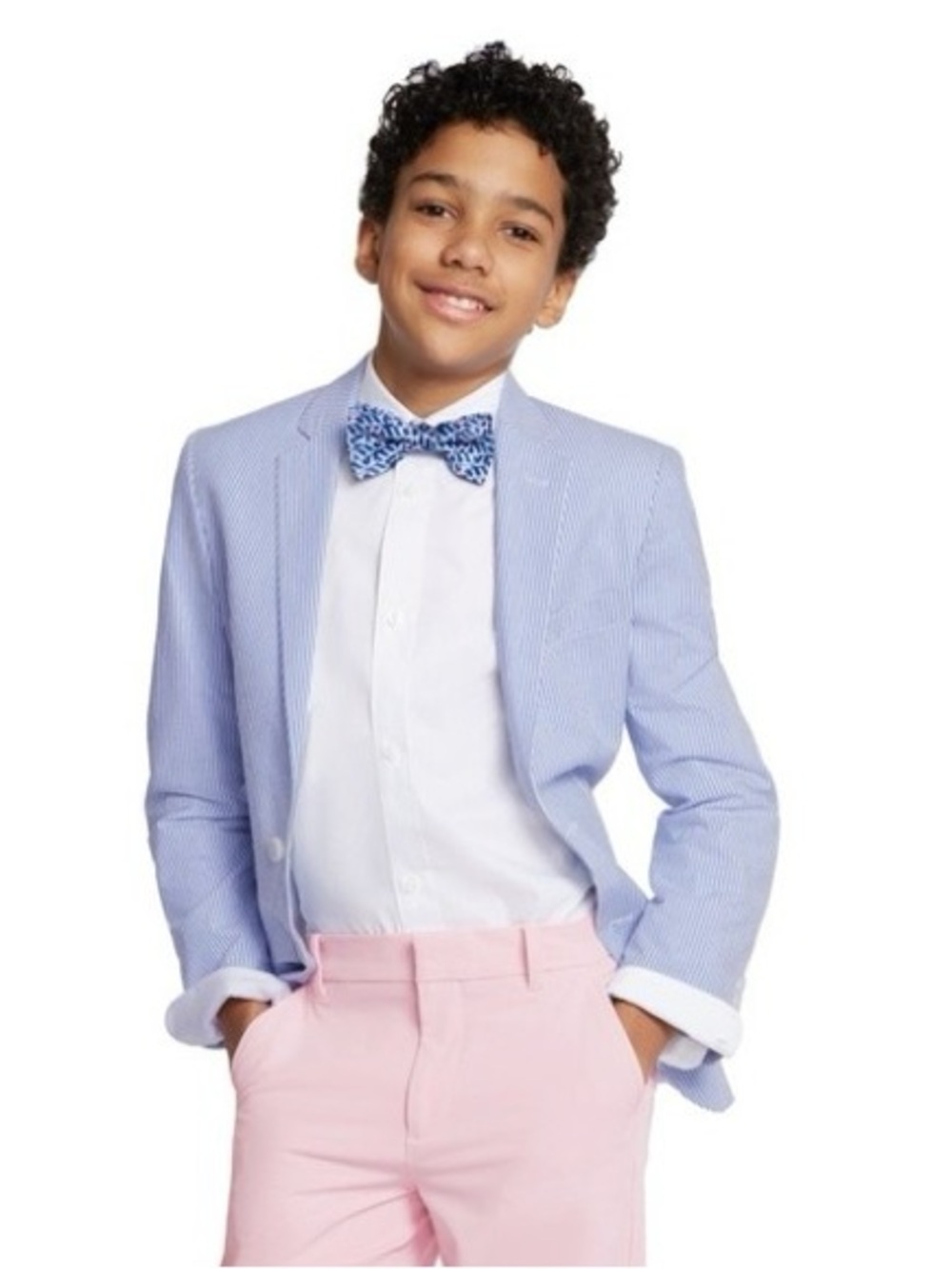 THFLEX Boys Tommy Hilfiger Light Placid Blue Blazer